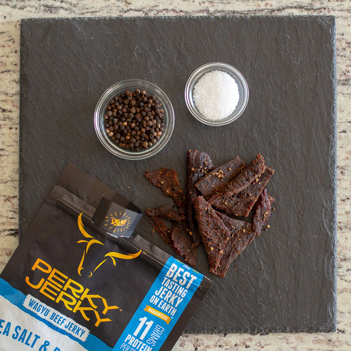 Sea Salt and Pepper Wagyu Beef Jerky - Paleo Friendly - Image 3